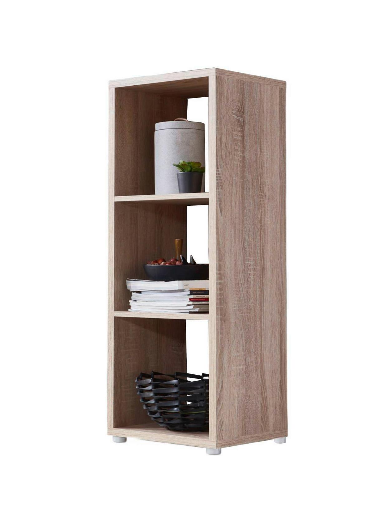 Standregal Nizza Typ 12 Eichefarben - Silberfarben/Sonoma Eiche, MODERN, Holzwerkstoff/Kunststoff (37,5/108,5/33cm) - MID.YOU