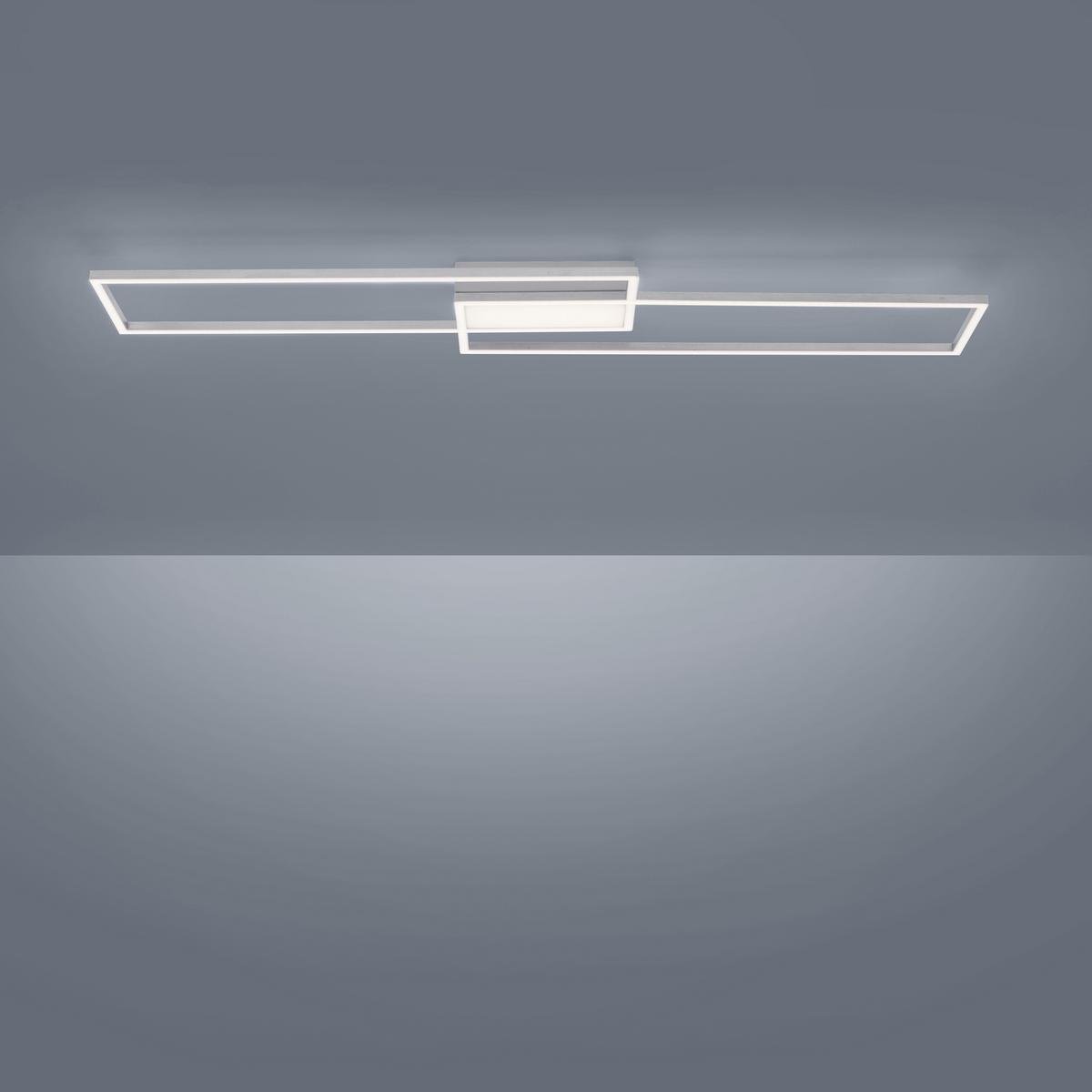 LED-Deckenleuchte Asmin max. 42 Watt - Silberfarben, Basics, Kunststoff/Metall (109,5/25,5/6cm)