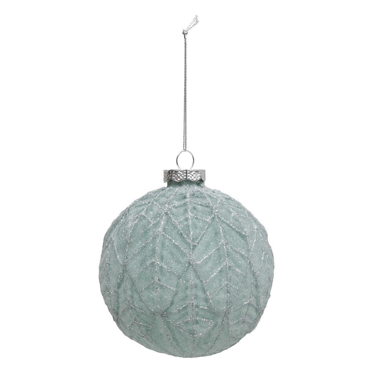 Glob de Crăciun din sticlă cca. 10 cm Frosted - verde pastel, Modern, sticlă (10cm)