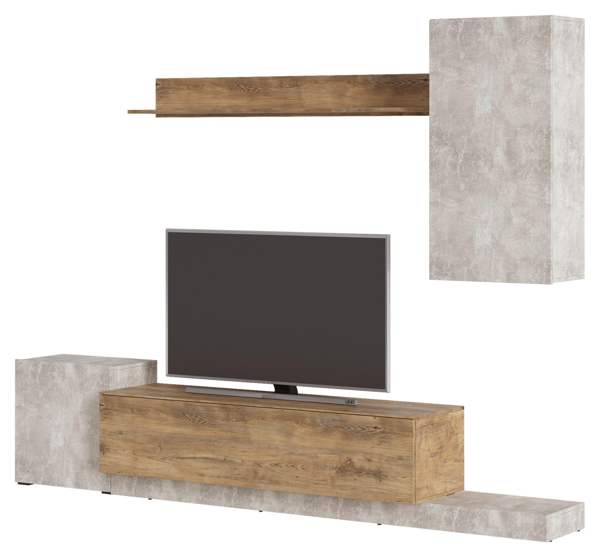 Ansamblu mobilier cameră de zi RIMINI - Modern, material pe bază de lemn (253,9/196,3/42cm) - Modern Living