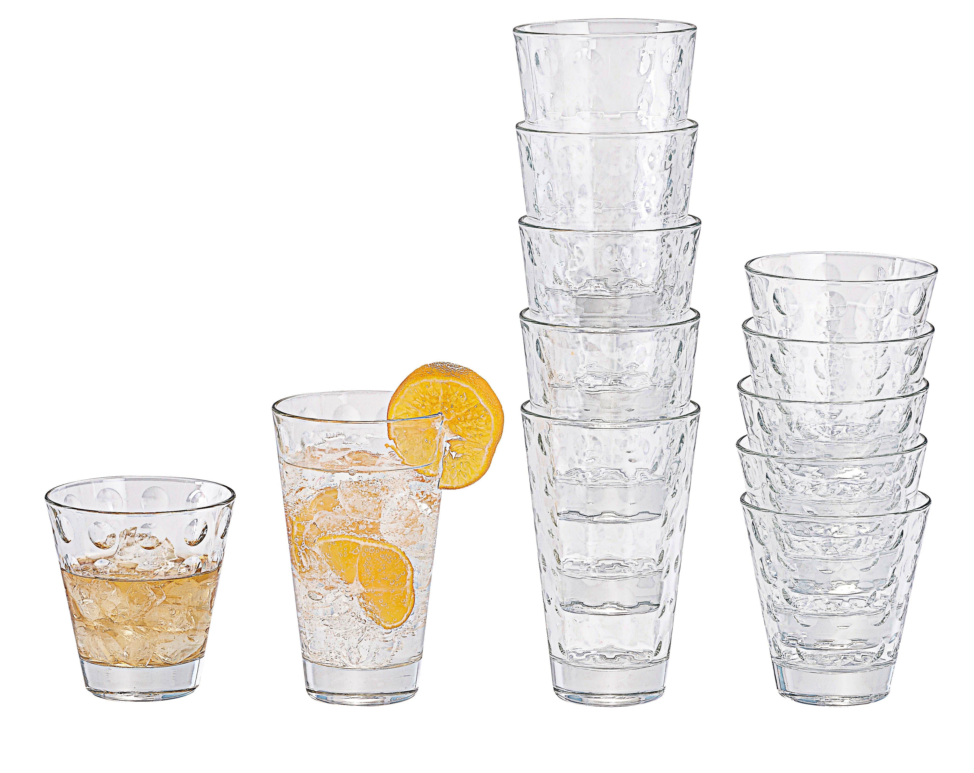 KOMPLET SZKŁA STOŁOWEGO 012855 - przezroczysty, Basics, szkło - Leonardo