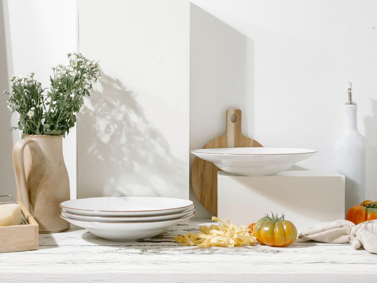 Set Krožnikov Za Testenine Vintage Nature, 4-Delni - krem barve, Basics, keramika (27cm) - Creatable