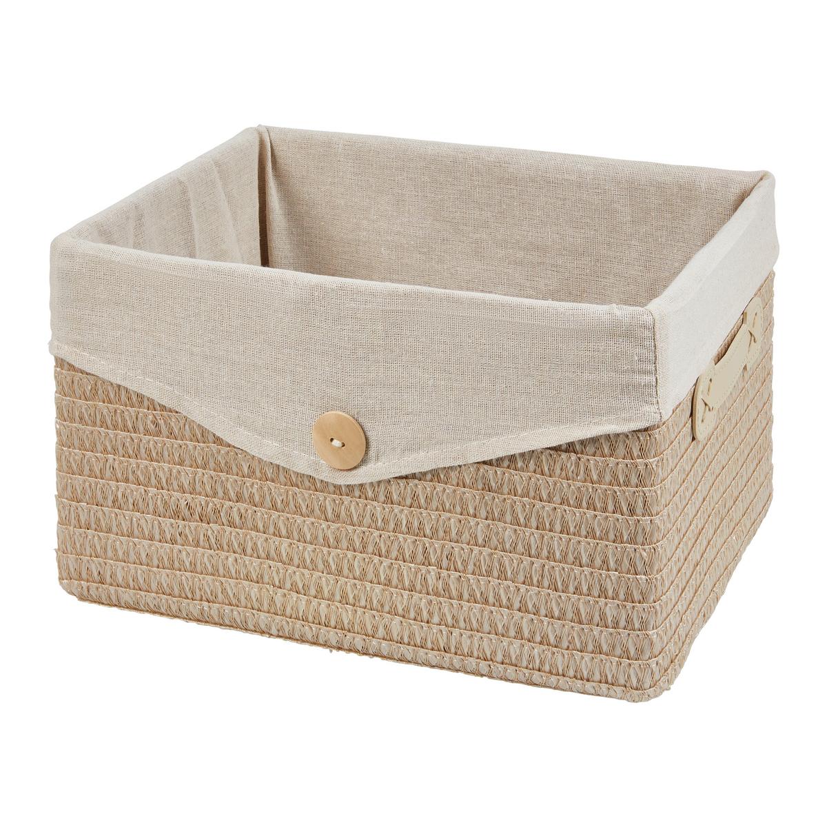 Wäschekorb Densie Beige ca. 5l - Beige, ROMANTIK / LANDHAUS, Naturmaterialien/Kunststoff (35/20/26cm) - Mömax