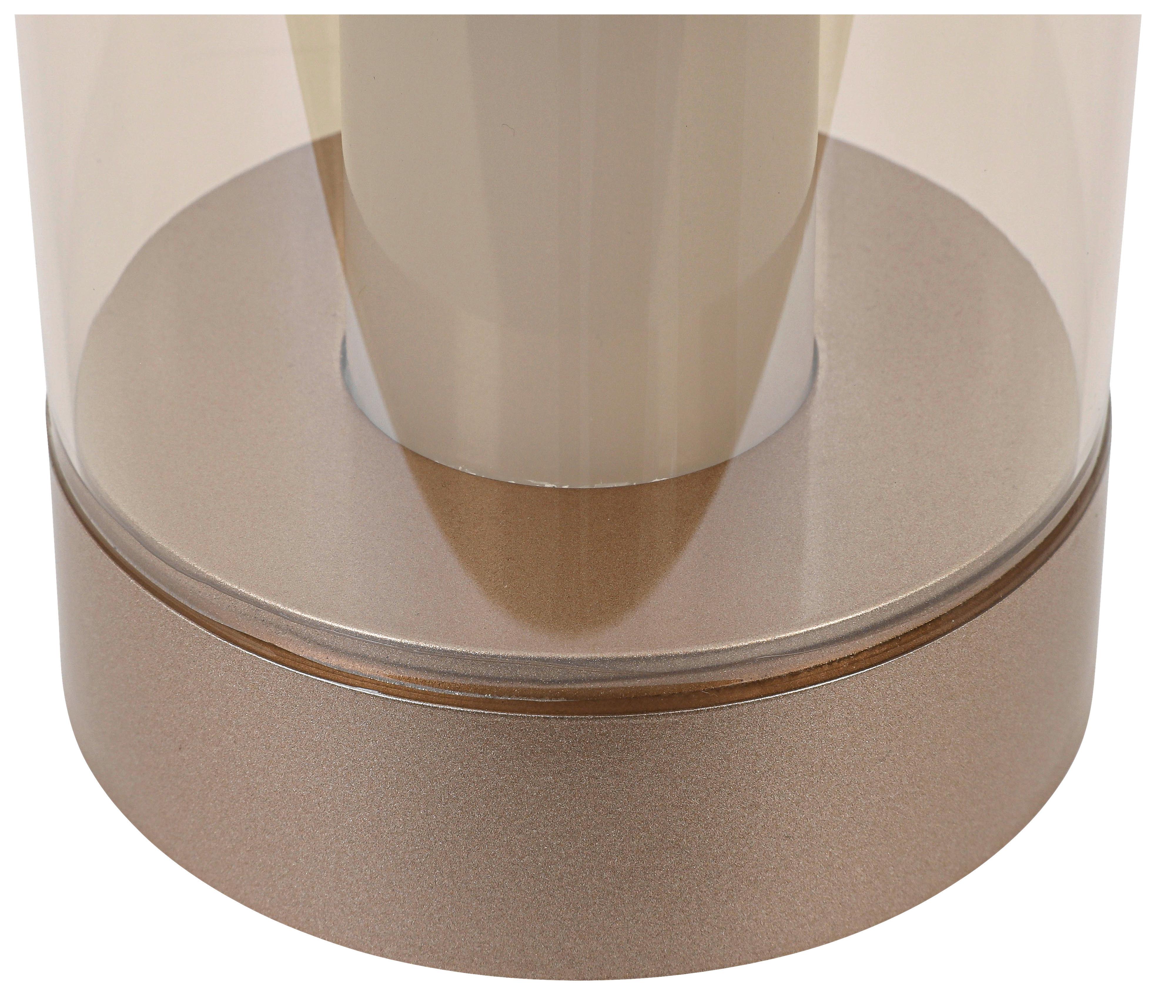 LED-DEKORATIONSLAMPA FLAMMI - vit/kromfärg, Modern, metall/glas (8,5/13cm) - Mömax