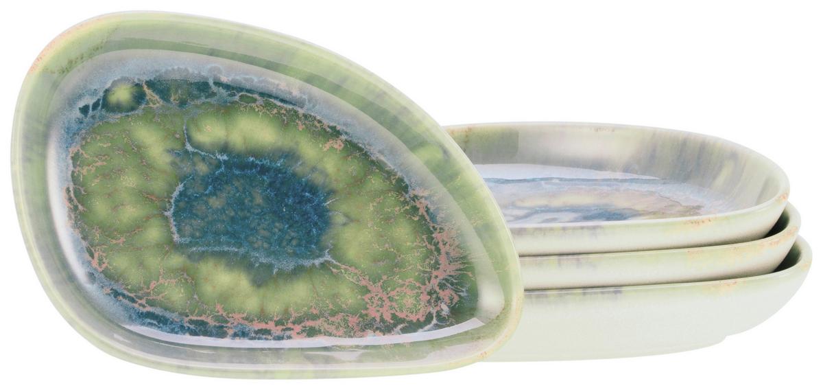 Set Skled Yuki Uno, 4-Delni - modra/zelena, Basics, keramika (14,7/2,5/9,5cm) - Creatable