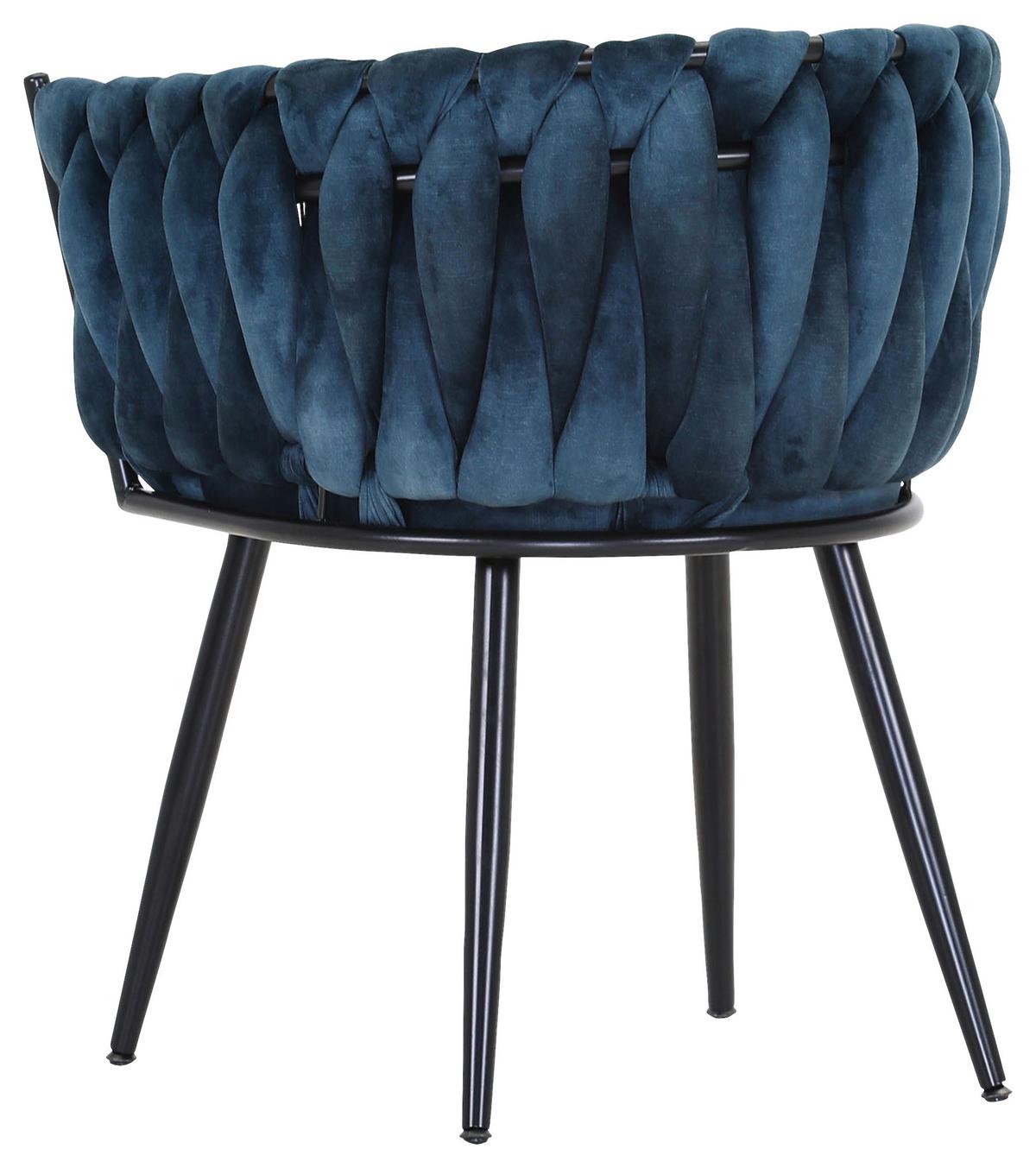 KRZESŁO Z PODŁOKIETNIKAMI WEAVY -COUTURE- - turkusowy/niebieski, Lifestyle, metal/tkanina (60/78/55cm) - Landscape