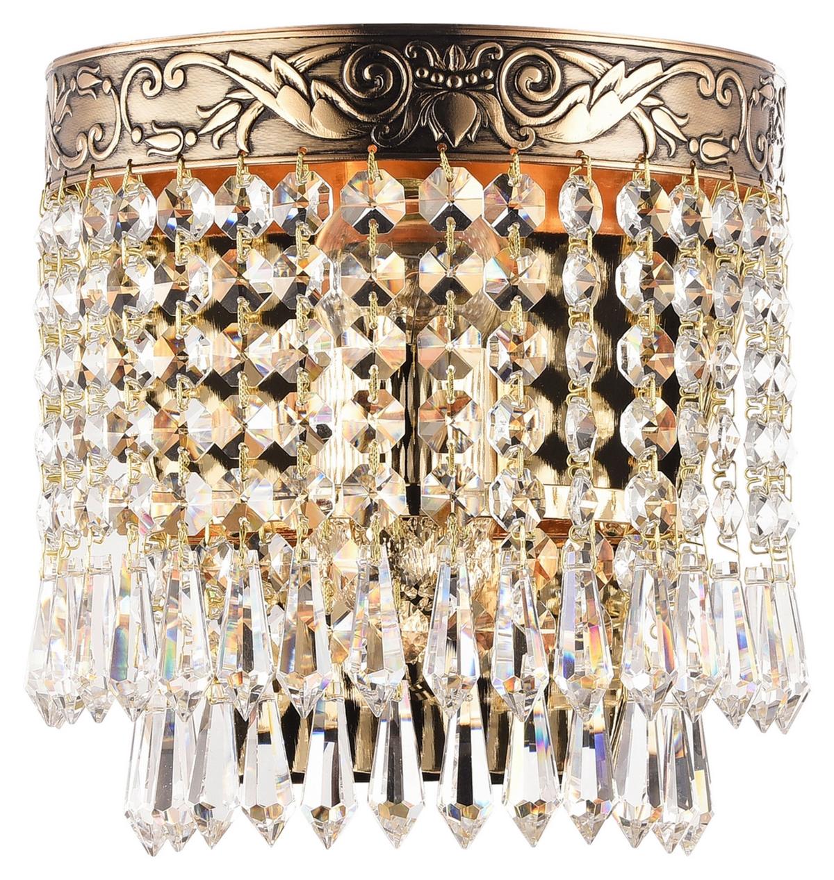 WANDLEUCHTE PALACE - Goldfarben, Basics, Glas/Metall (17/18,4/11,9cm) - MAYTONI