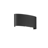 Außenwandleuchte Berlin Schwarz max. 6x0,5 Watt - Schwarz, KONVENTIONELL, Glas/Metall (8/8/17cm) - Fischer & Honsel