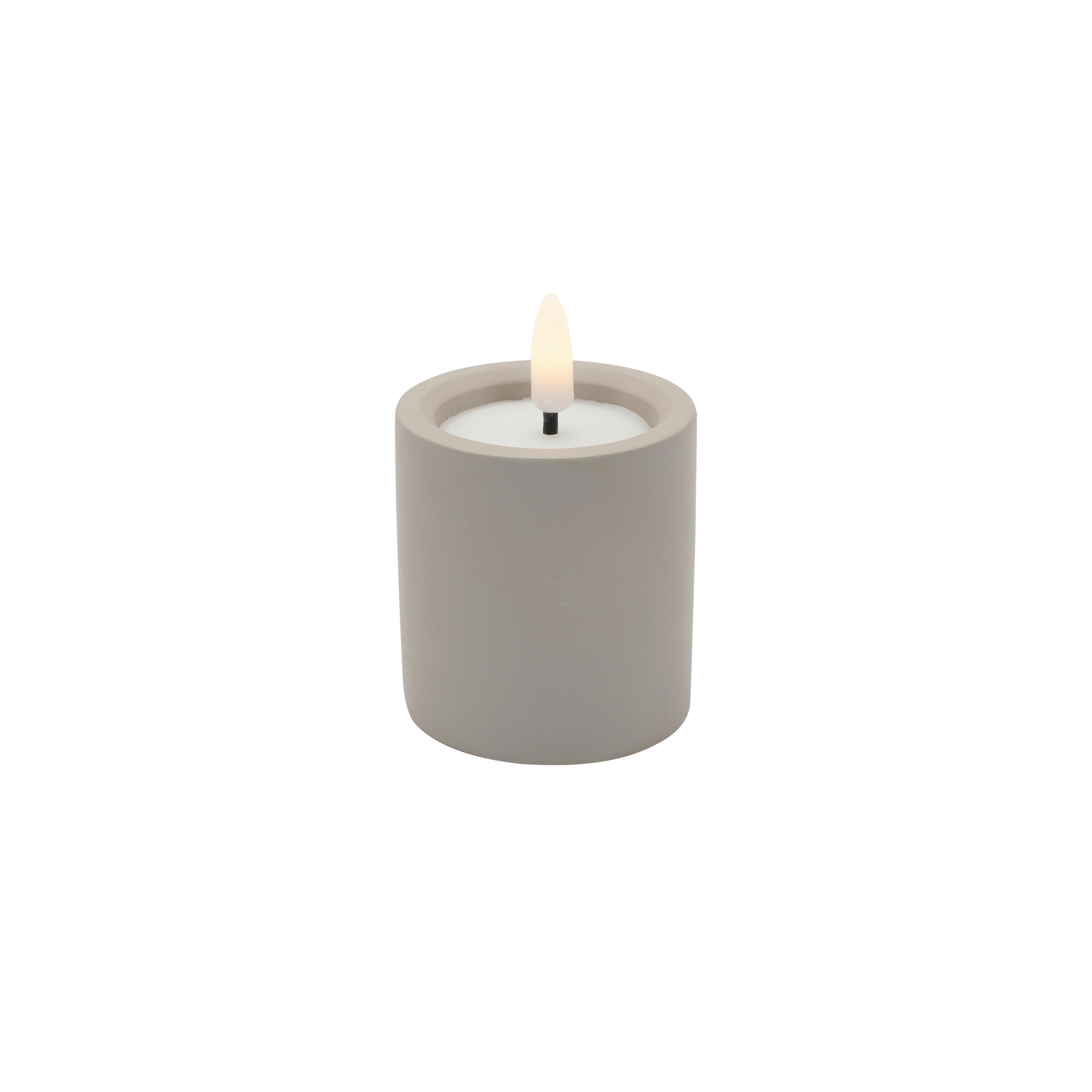 LED-LJUS KAREN - greige, Modern, plast/sten (6/6,5cm) - Mömax