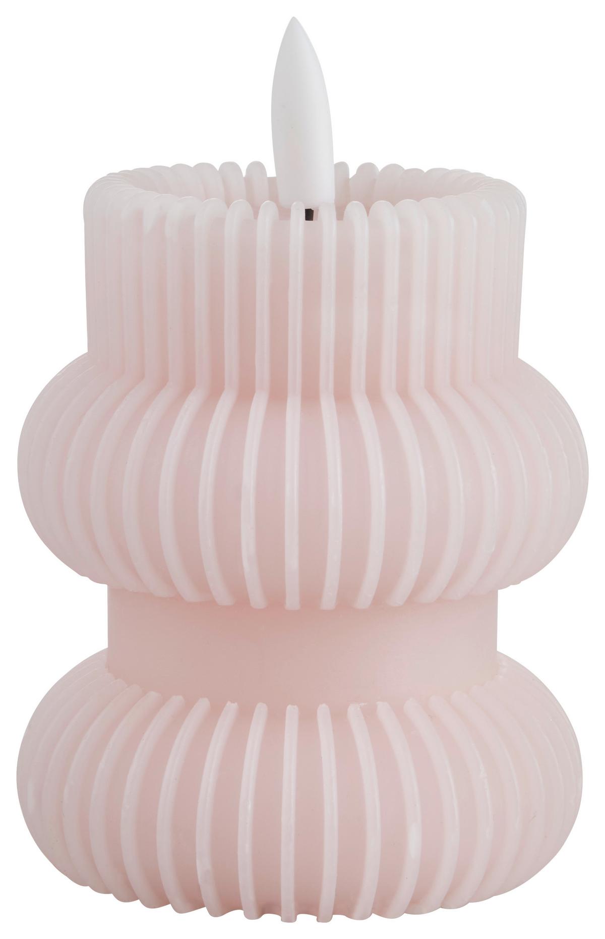 LED-Kerze Grace in Rosa - Rosa, Basics, Kunststoff (7.5/11.5cm) - Modern Living