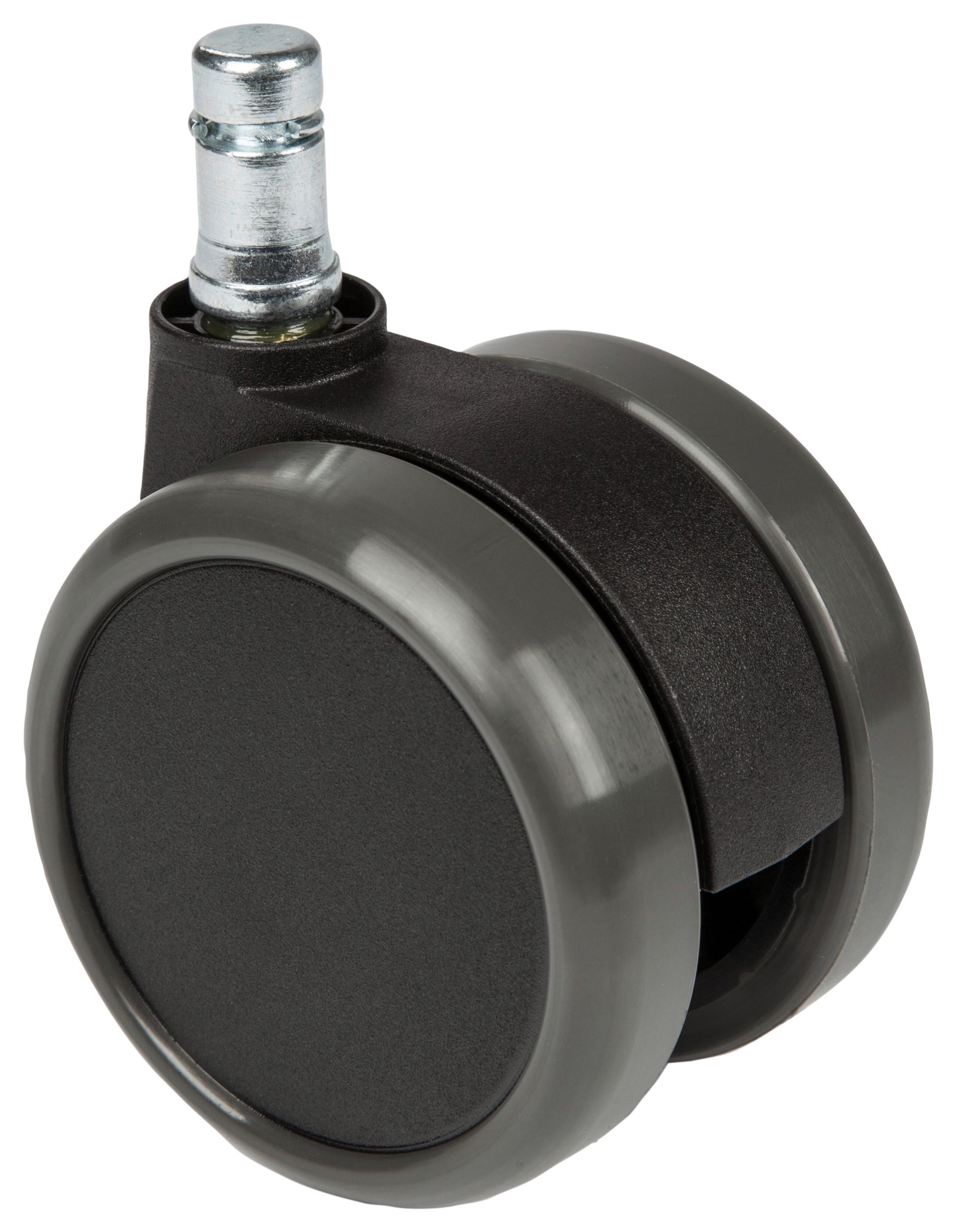 Set Kolesc Za Vrtljivi Stol Rolo, 5-Delni - črna, Basics, kovina/umetna masa (5/7/6,5cm) - MID.YOU