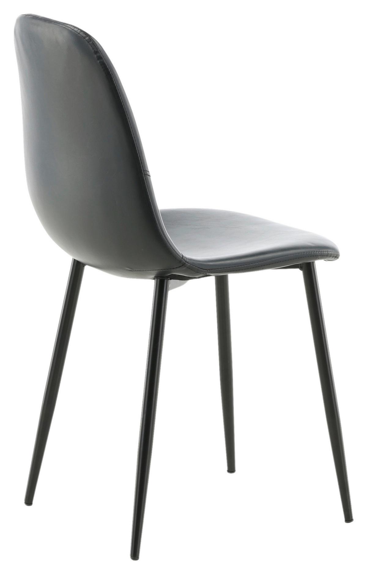 STUHL-SET POLAR - Schwarz, Design, Textil/Metall (43,5/85,3/43cm) - Livetastic