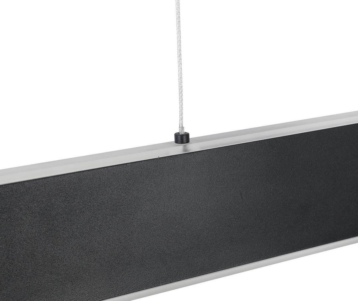 Led Függőlámpa Saki - fekete, Modern, műanyag/fém (90cm) - Premium Living