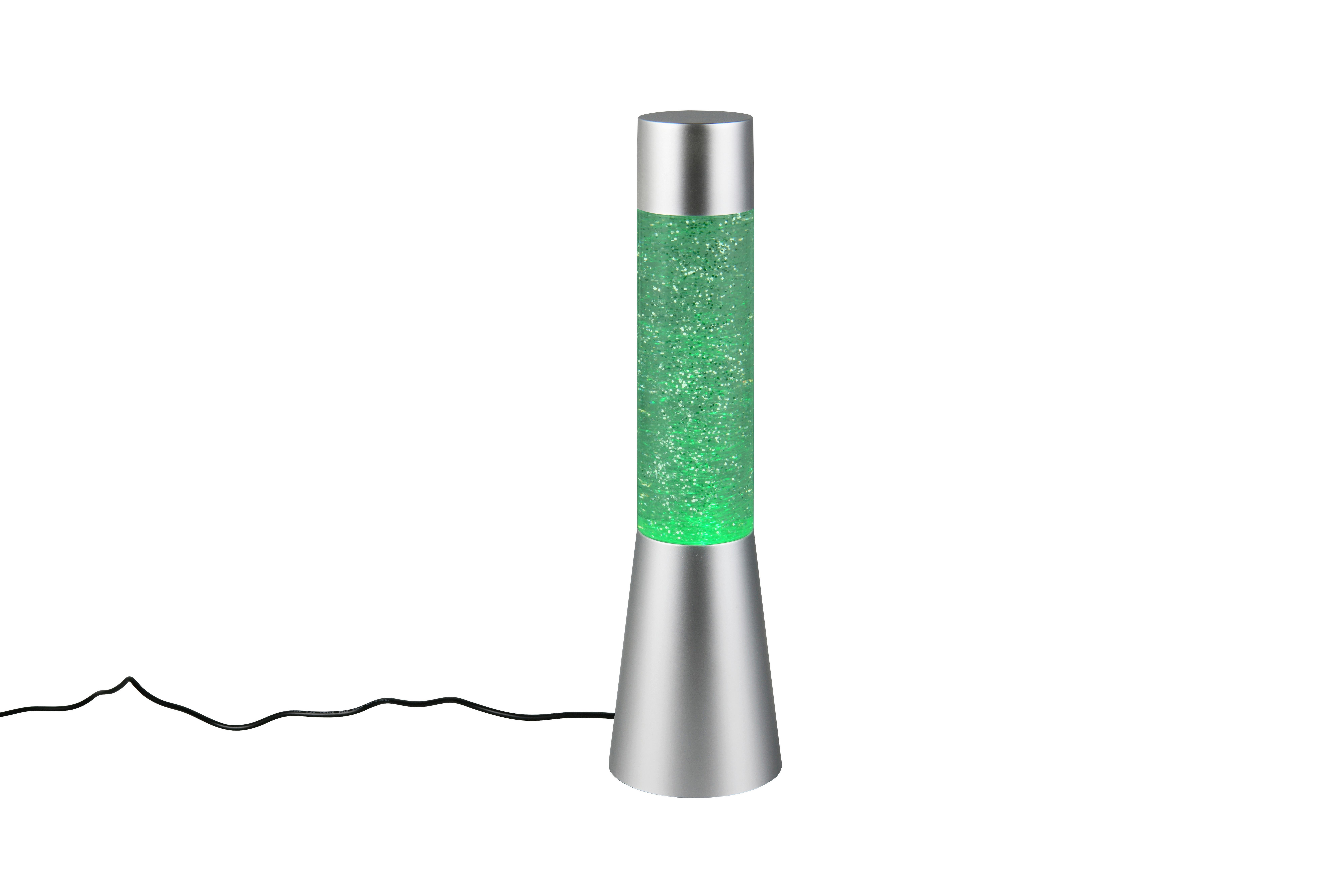 GLITTERLAMPA GERTRUDE - silver, Klassisk, metall/plast (9/33cm) - Mömax