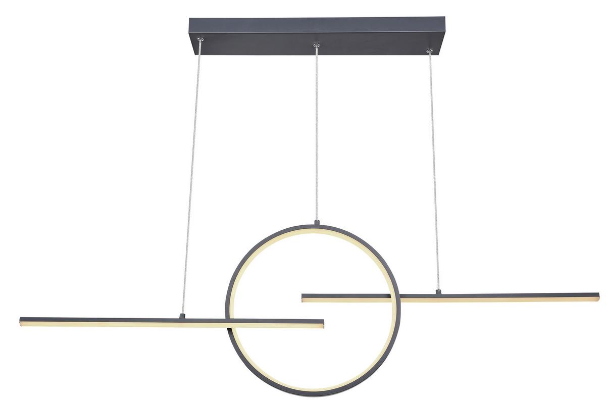 Viseča Led-svetilka Barral, S Sijalko - bela/barve grafita, Design, kovina/umetna masa (124/10,5/150cm)