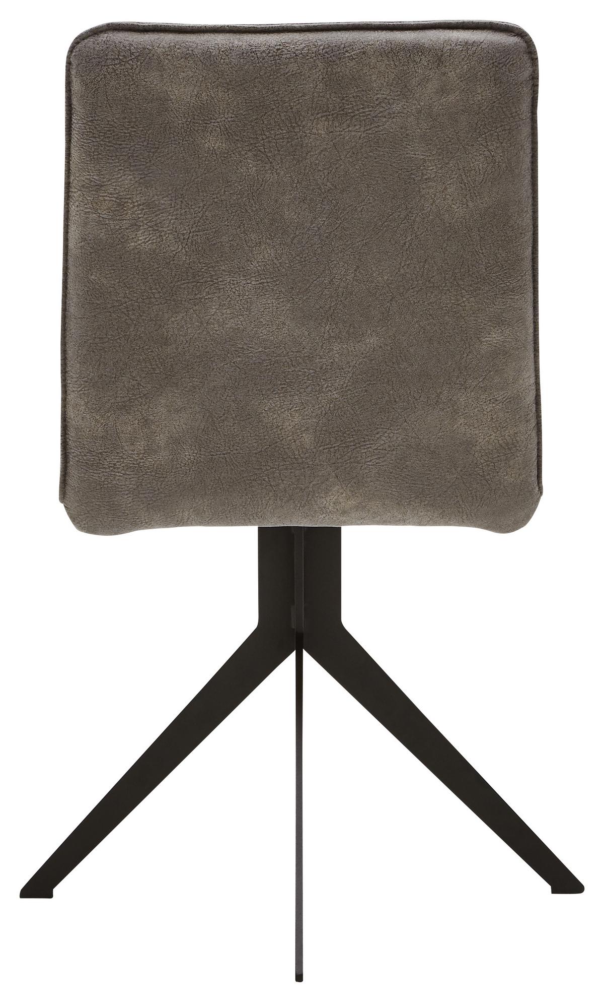 KRZESŁO MALIBU - czarny/szarobrązowy, Design, metal/tkanina (46,5/87/64cm) - Voleo