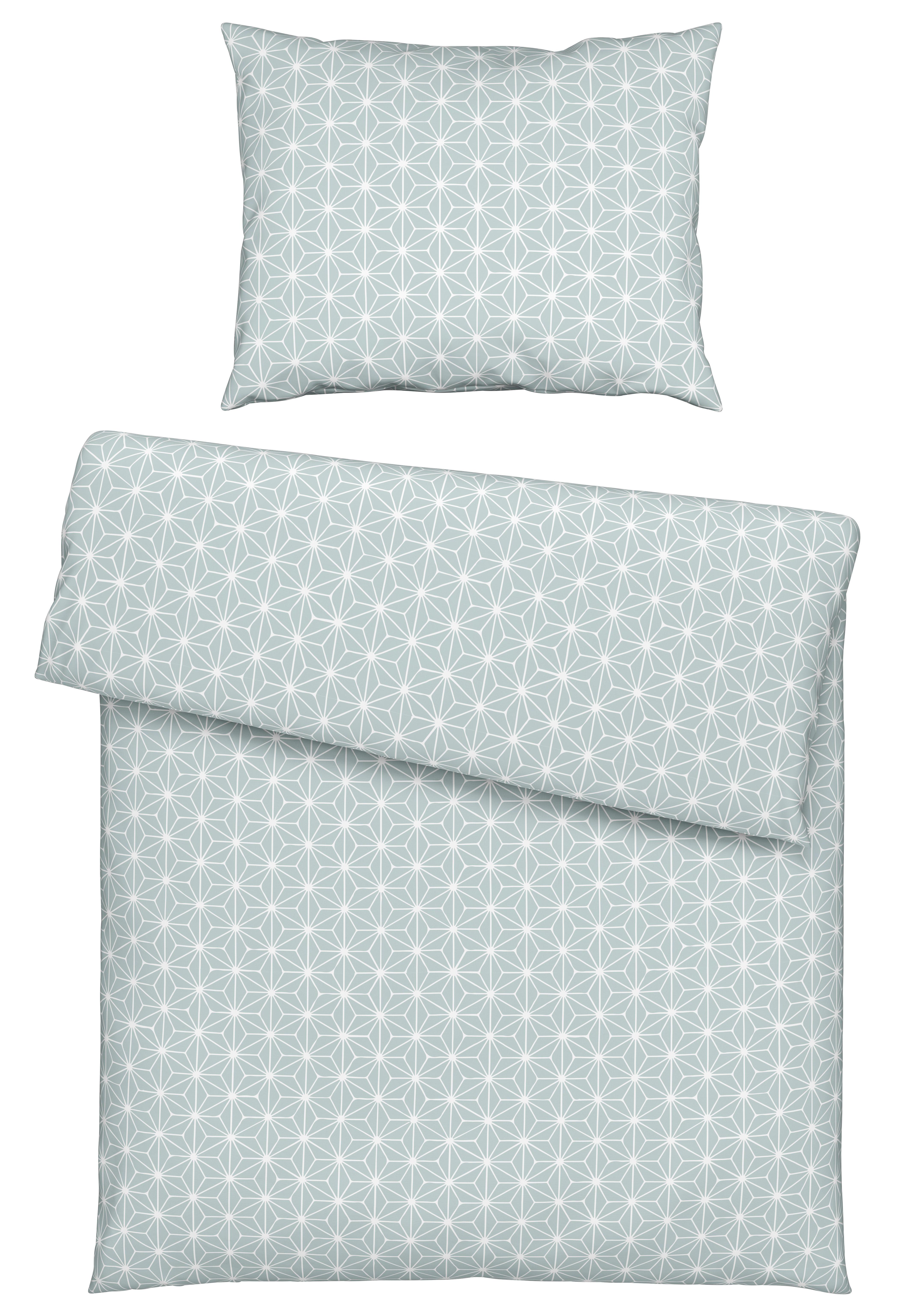 Bettwäsche Emma in Hellgrün ca. 135x200cm - Jadegrün, KONVENTIONELL, Textil (135/200cm) - Modern Living