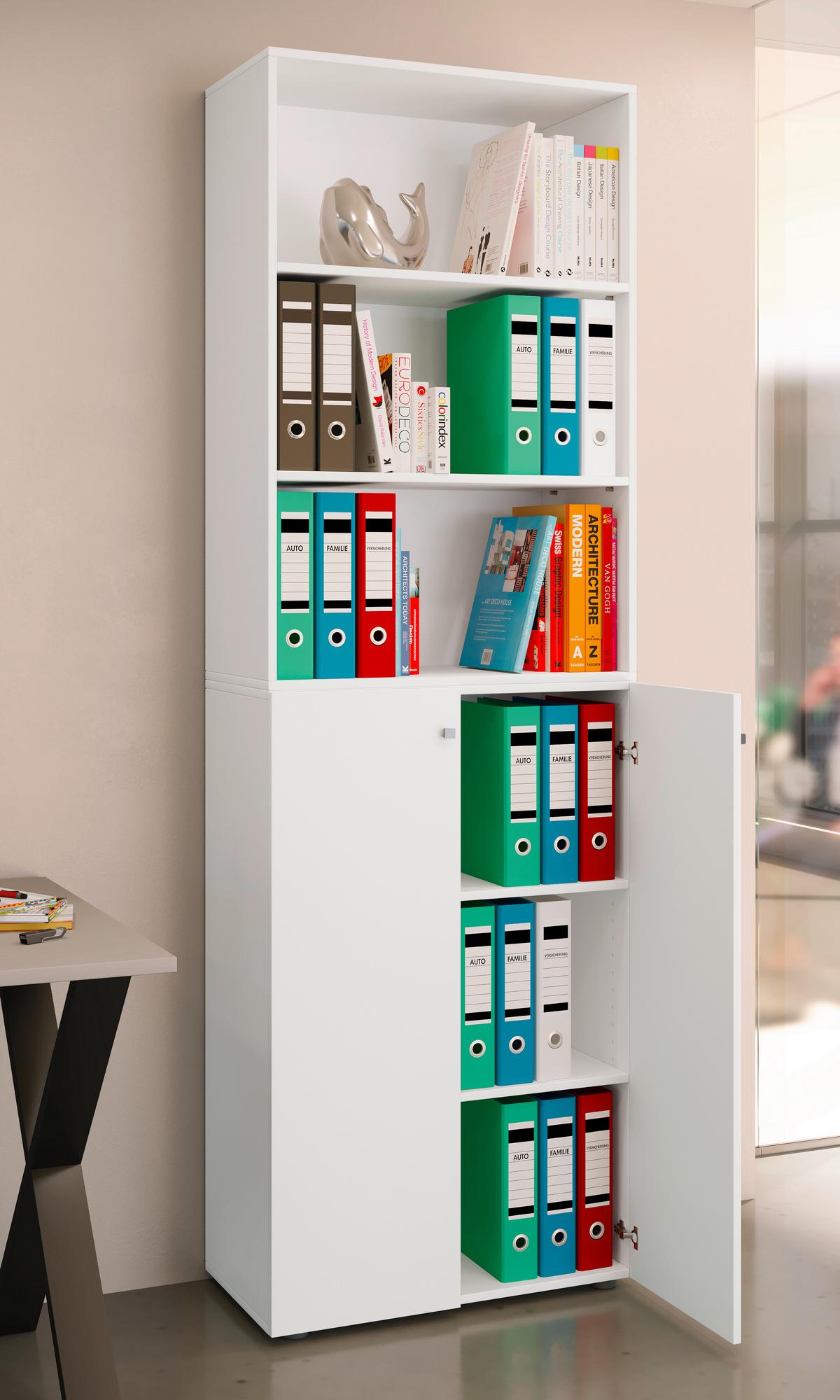 Arhivska Omara Lona Xxl, Bela - bela, Design, leseni material (70/220/39cm) - MID.YOU