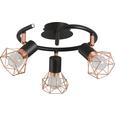 Deckenleuchte Jessy 3-flammig - Schwarz/Kupferfarben, MODERN, Metall (43/15cm) - Modern Living Deckenleuchte Jessy 3-flammig - Schwarz/Kupferfarben, MODERN, Metall (43/15cm) - Modern Living