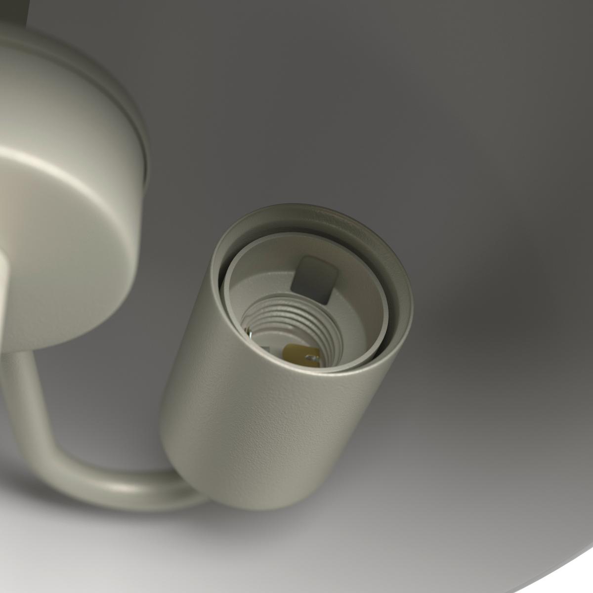 Tischleuchte Taila Hellgrau max. 40 Watt - Hellgrau/Grau, MODERN, Metall (28/46/28cm) - Bessagi Home