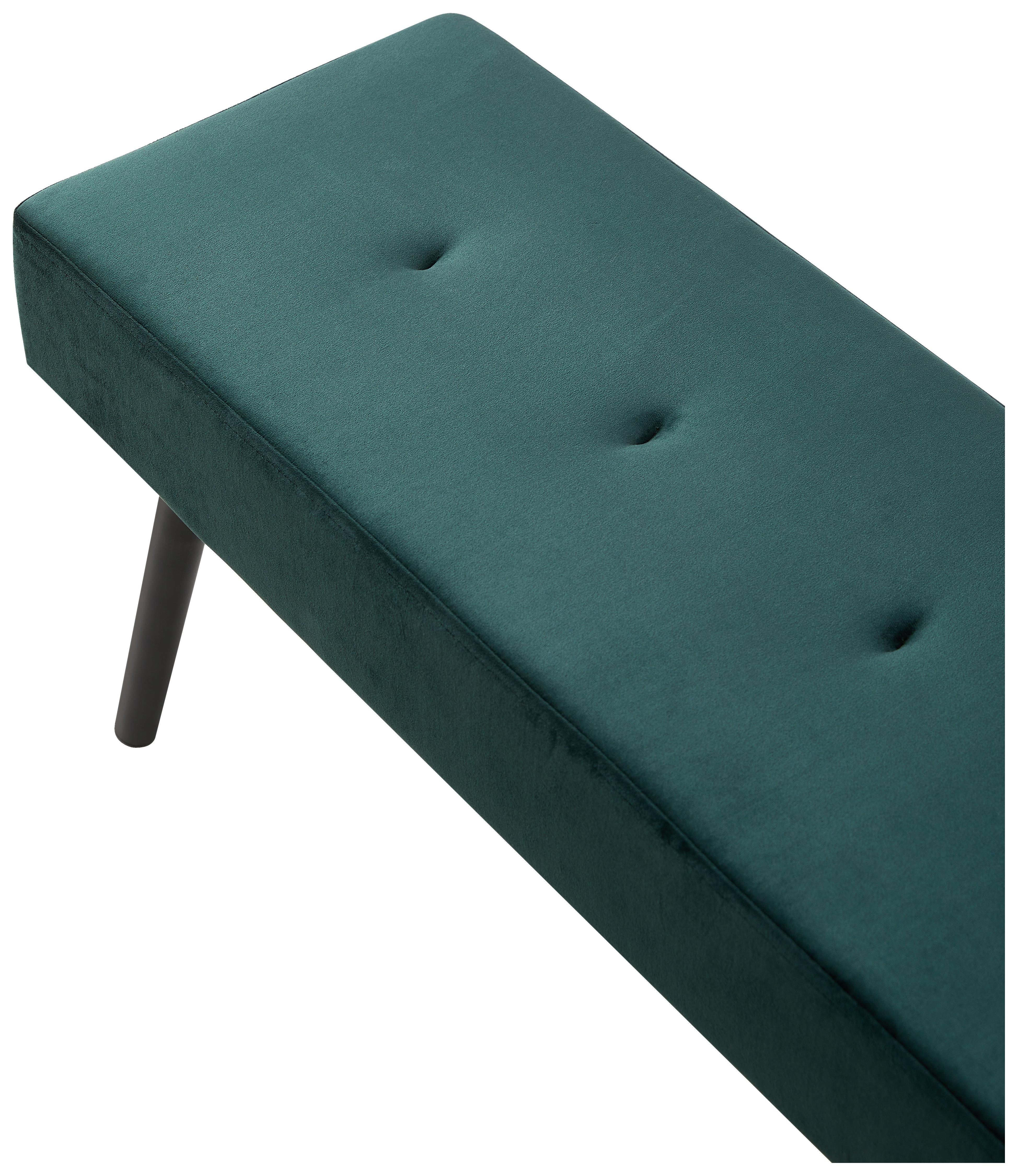 Bancă DENISE - alb/verde, Modern, metal/textil (100/44/35cm) - Modern Living