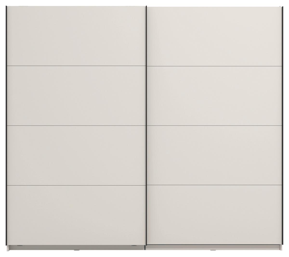 Schwebetürenschrank Gard Kaschmirfarben - Kaschmir/Schwarz, KONVENTIONELL, Holzwerkstoff/Metall (245/217/61cm) - Based