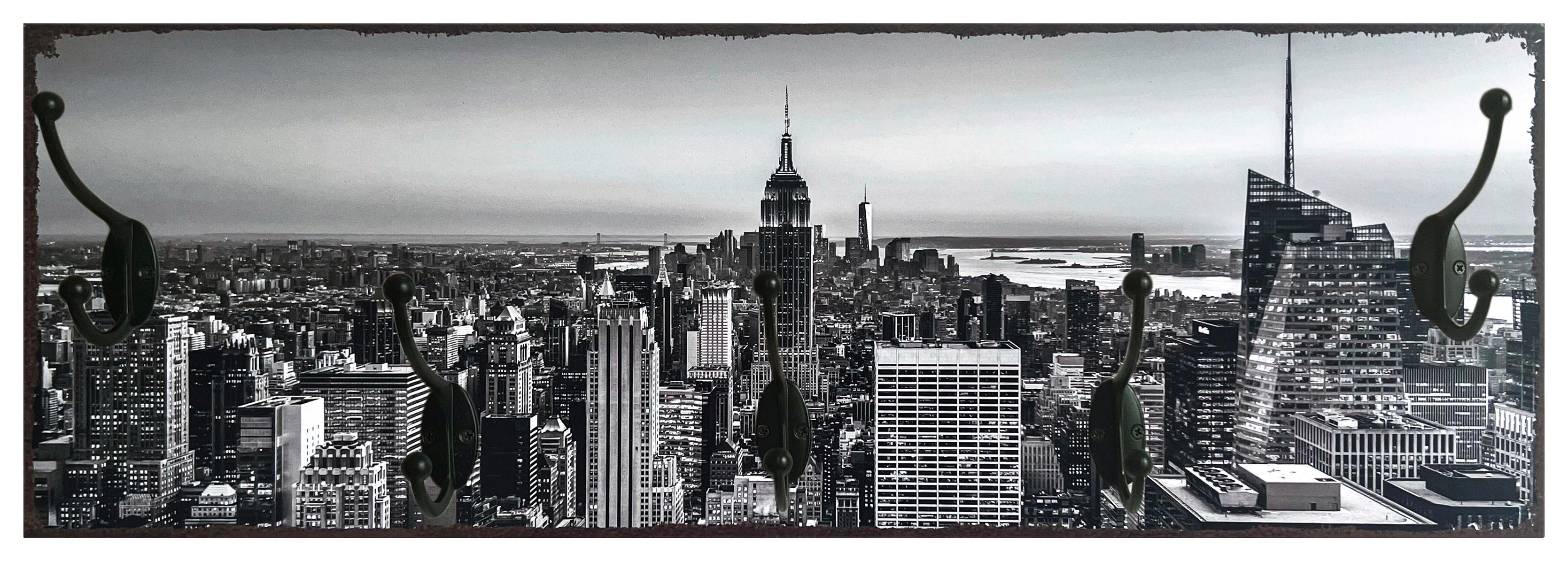 Stenski Obešalnik New York, Večbarvno - večbarvno, Moderno, kovina/leseni material (60/20/9,3cm) - Mömax