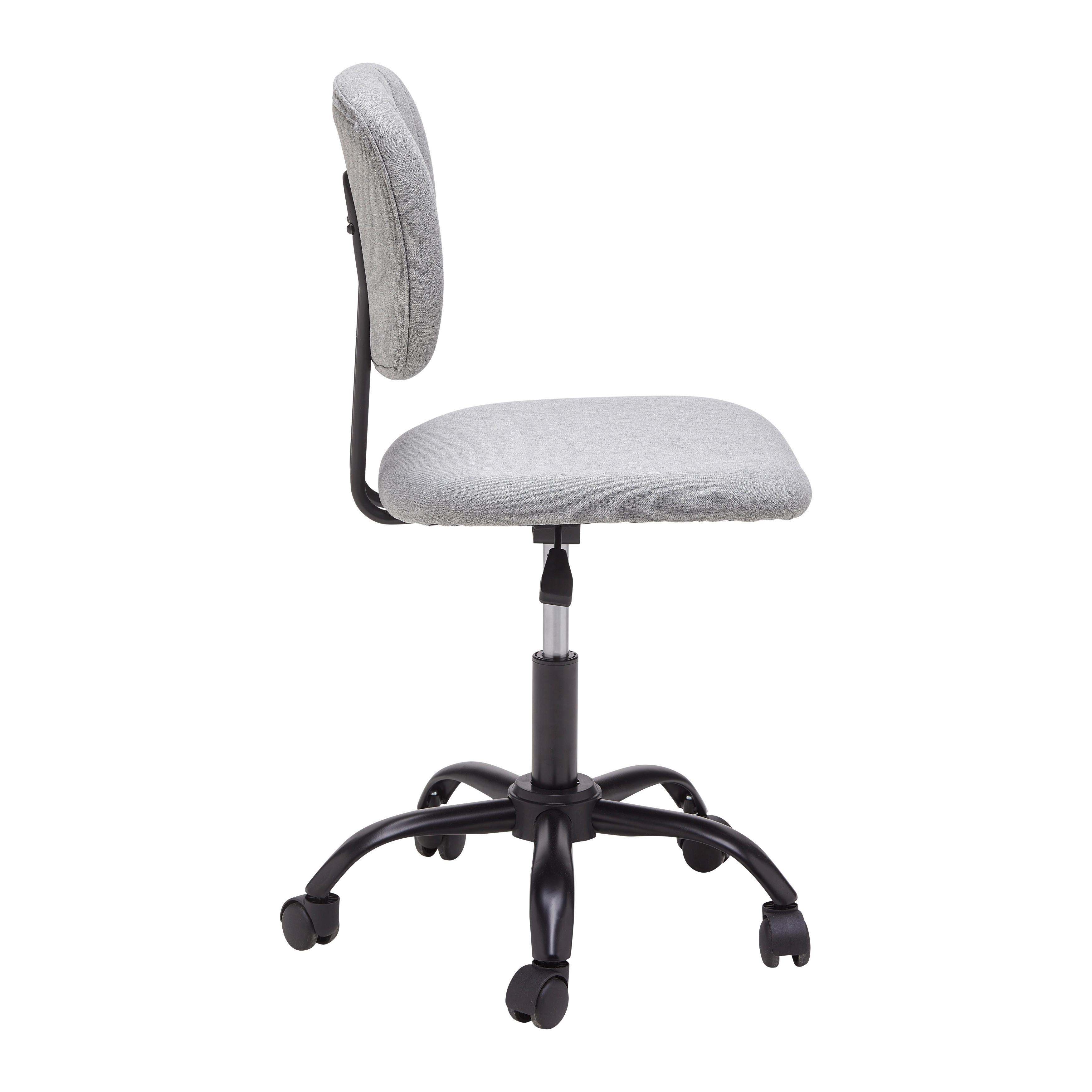 SNURRSTOL TOM -BASED- - mörkgrå/grå, Modern, metall/textil (55/79-89/56cm) - Based