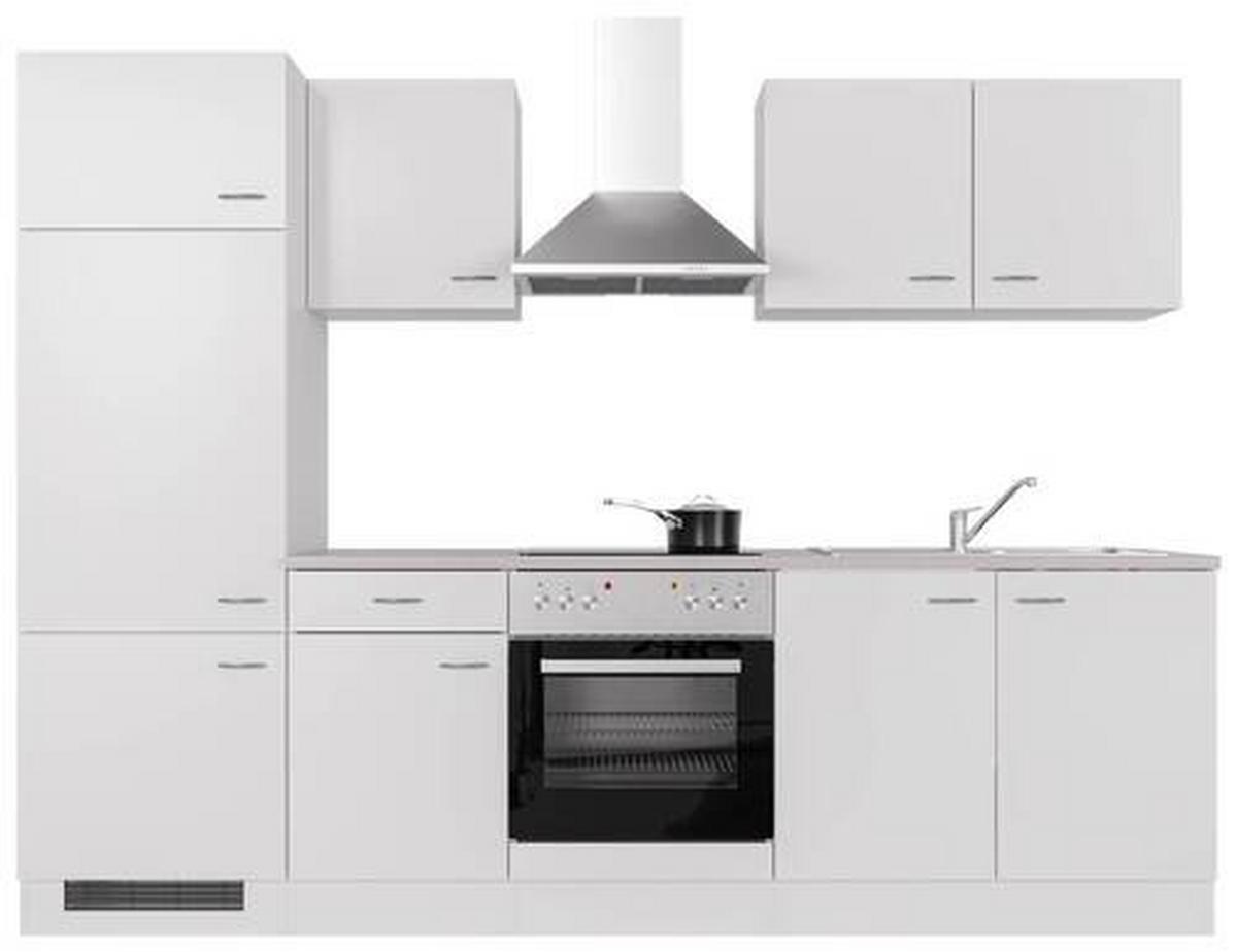 Kuhinjski Blok Vito - barve nerjavečega jekla/bela, Moderno, umetna masa/leseni material (270cm) - FlexWell