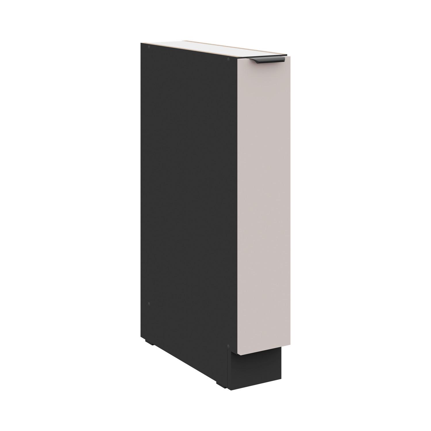 Baza 15 Izvlačni Koš Arona - bež/crna, Moderno, drvni materijal/metal (15/82/52cm)