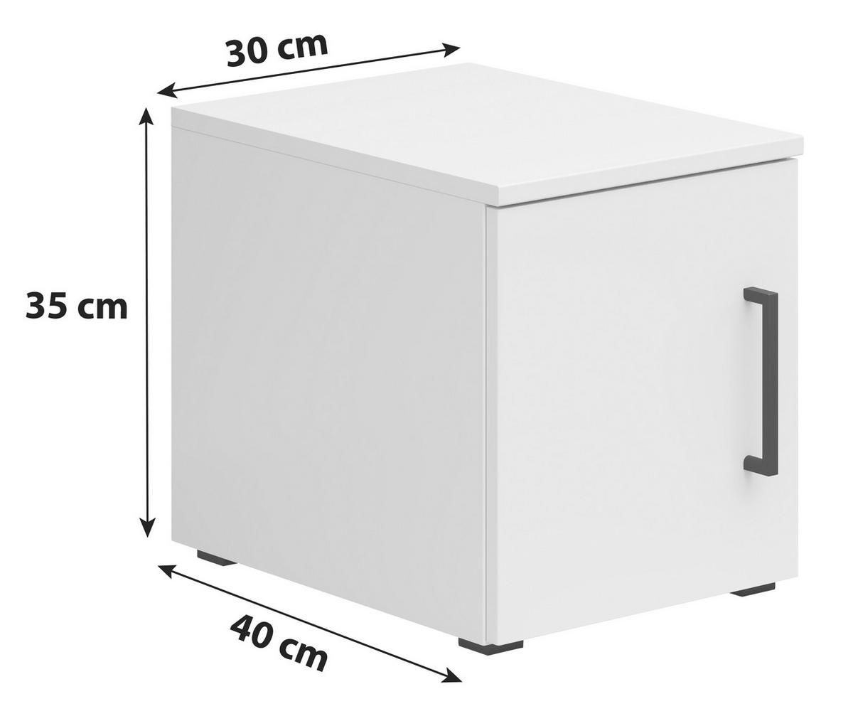 Nadogradnja Za Ormar Multi - bijela/crna, Moderno, drvni materijal/plastika (30/35/40cm) - Modern Living