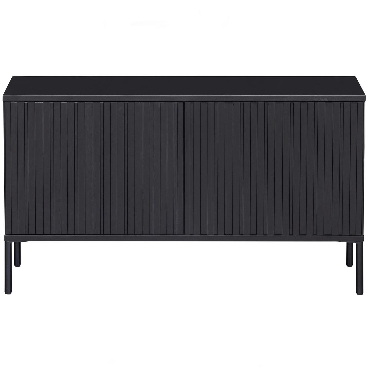 Lowboard Gravure Schwarz B: 100cm - Schwarz, Design, Holz/Metall (100/56/44cm) - Livetastic