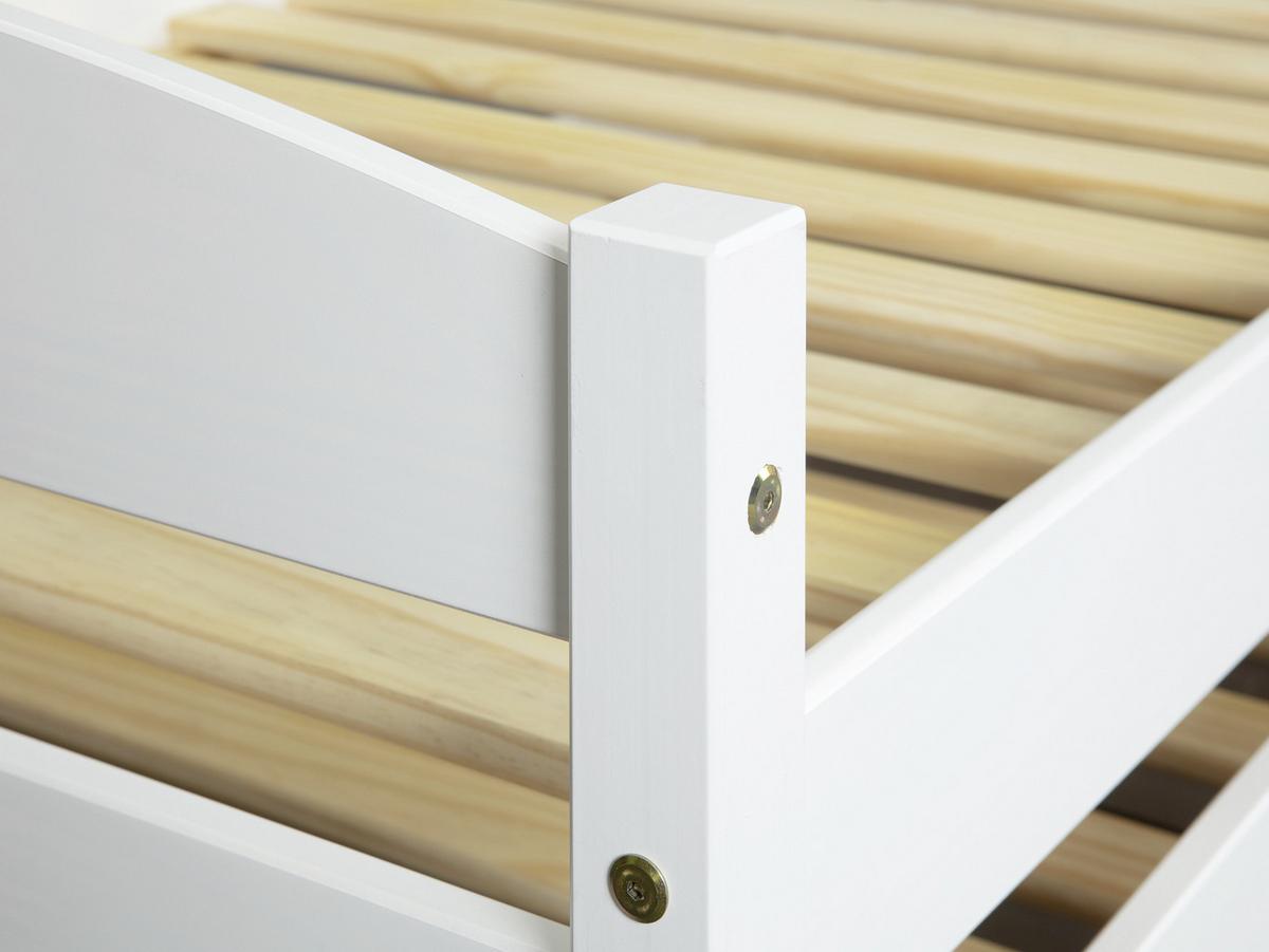 Bett Vindas Weiß - Naturfarben/Weiß, KONVENTIONELL, Holz (90-180/200cm) - MID.YOU
