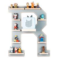 Otroška Polica Boarti, Siva - siva, Moderno, leseni material (44/54/19cm) - MID.YOU