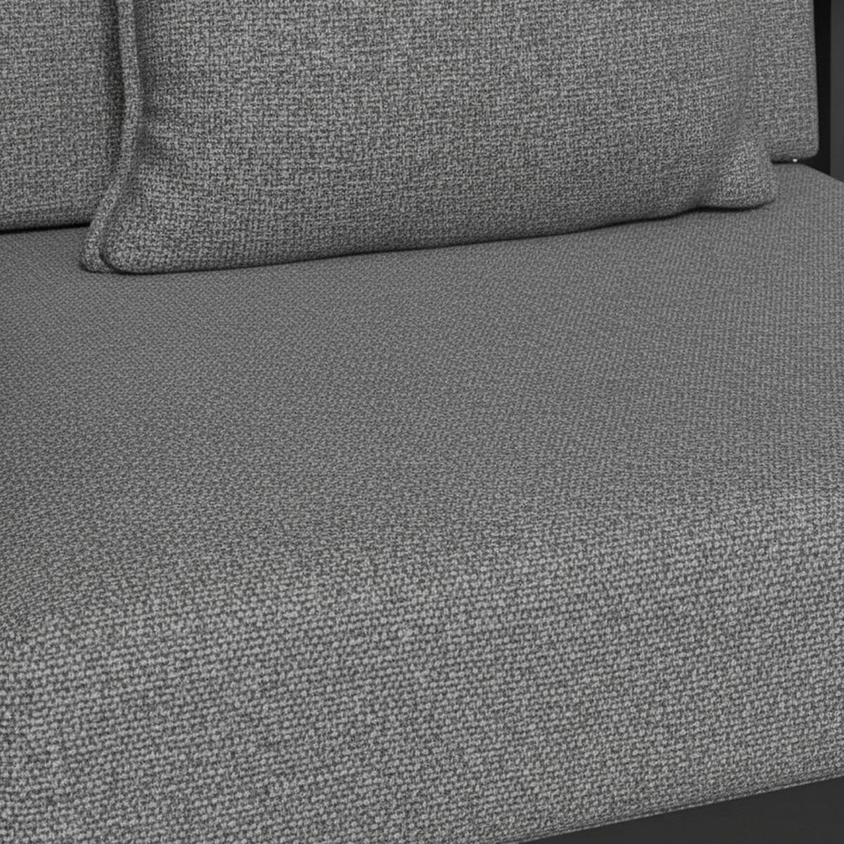 Loungegarnitur Fabrizia Grau Outdoorstoff/Metall/Holz - Grau, MODERN, Holz/Textil - Bessagi Garden