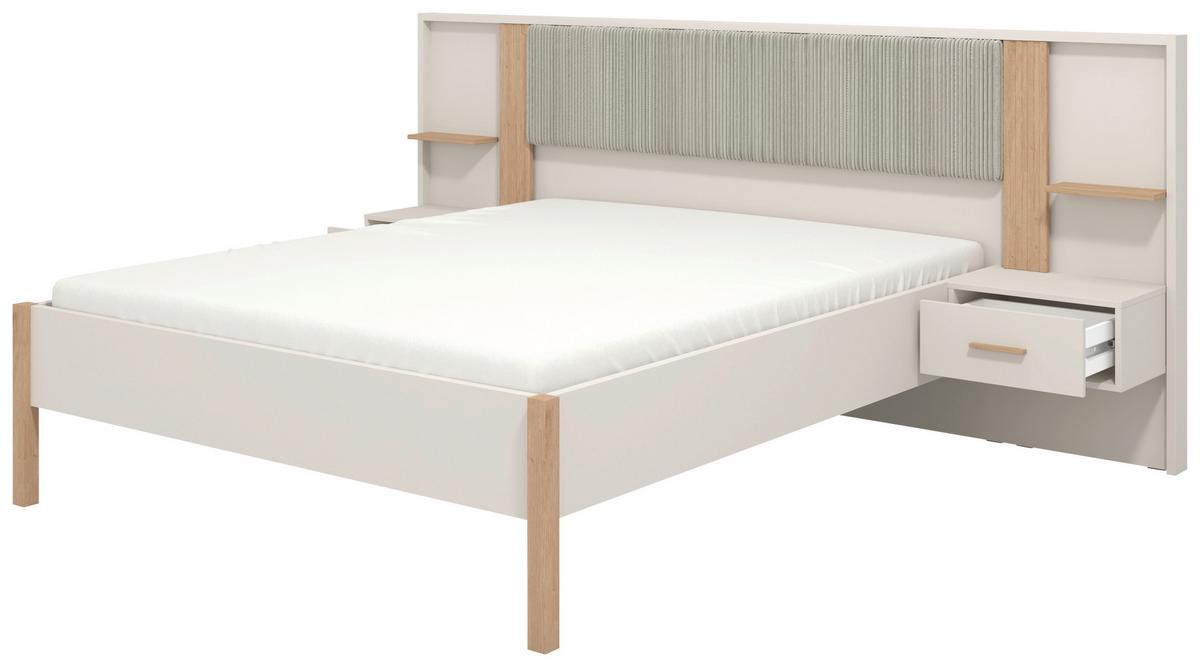 Ágykeret Belfort - kasmírszínű/Artisan tölgy, Modern, faalapú anyag (160/200cm)