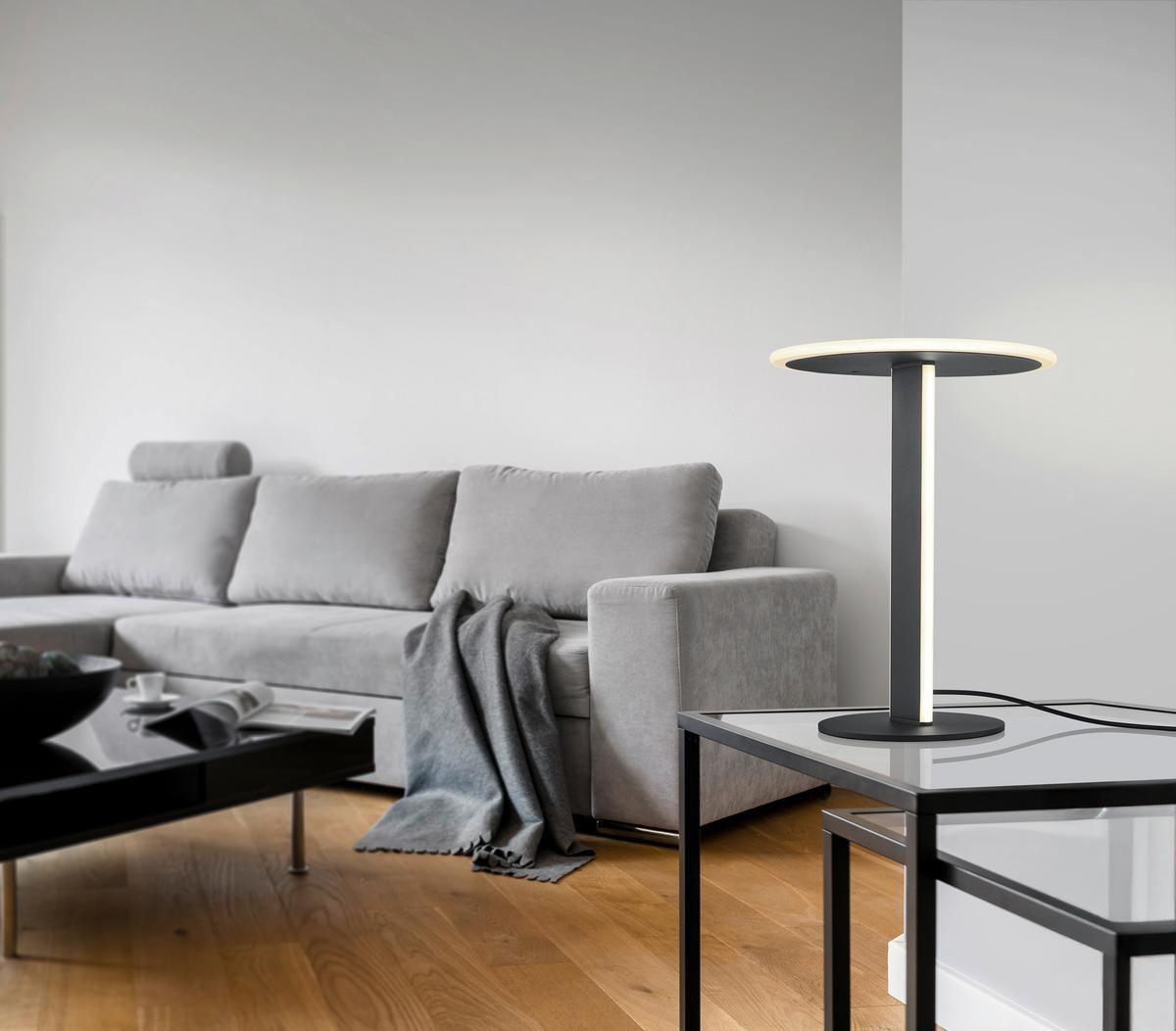 LAMPA STOŁOWA LED 39/2612.22 VAYA - biały/czarny, Design, tworzywo sztuczne/metal (23/30cm) - Helestra