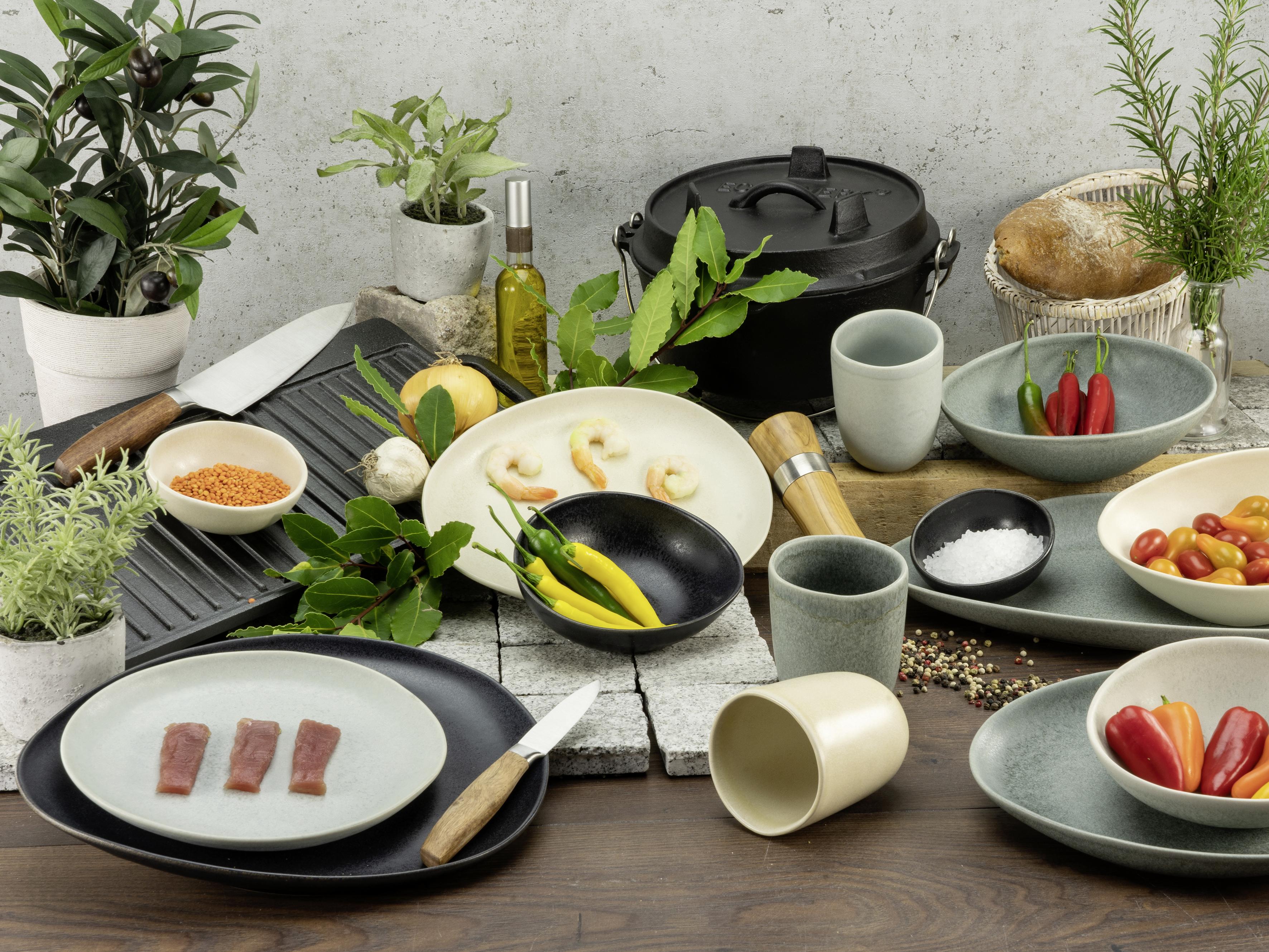 Kínálótál Gourmet - Xl - kék, Modern, kerámia (39/22/4cm) - Premium Living