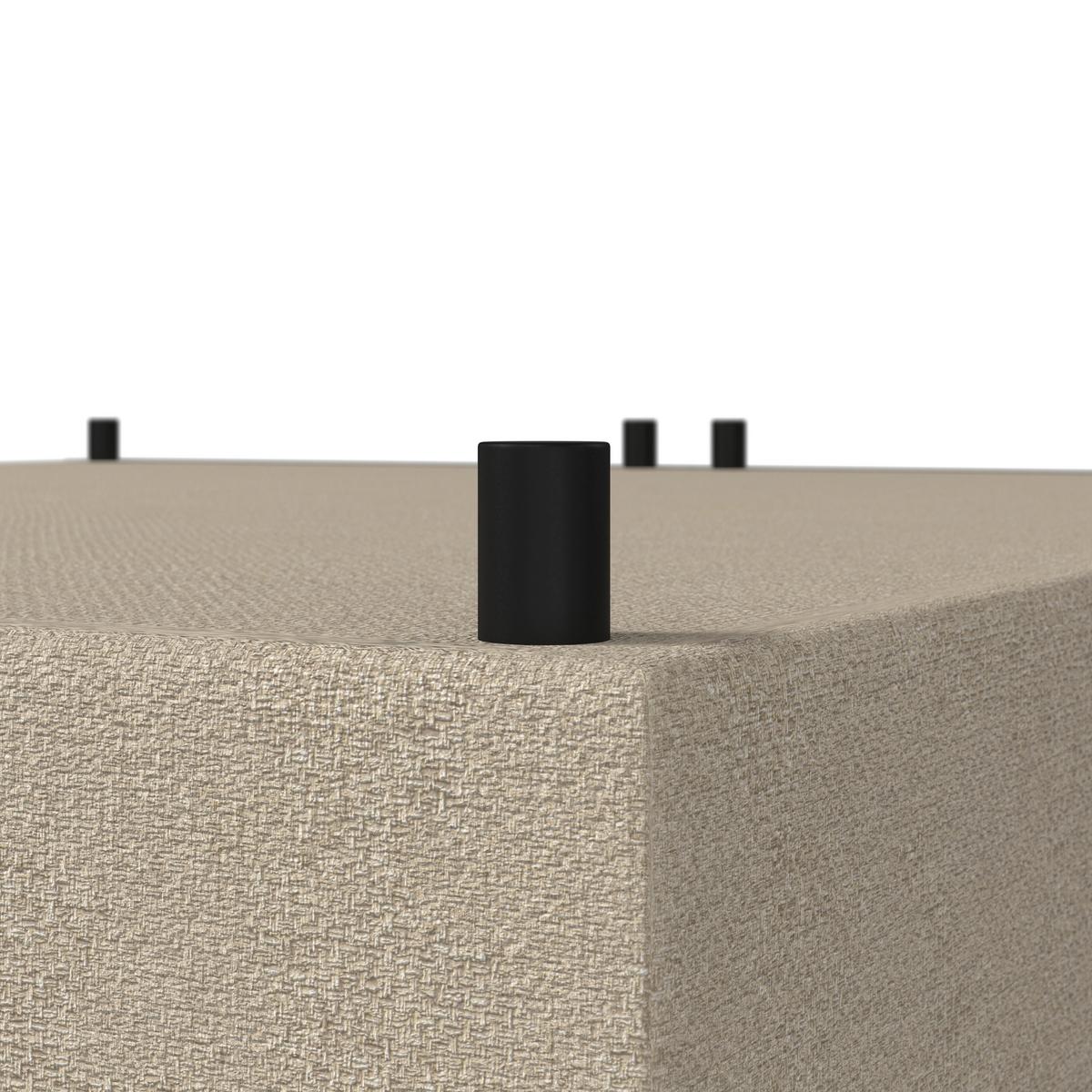 Box Krevet Lily - bež/crna, Moderno, drvo/tekstil (180/200cm) - Bessagi Home