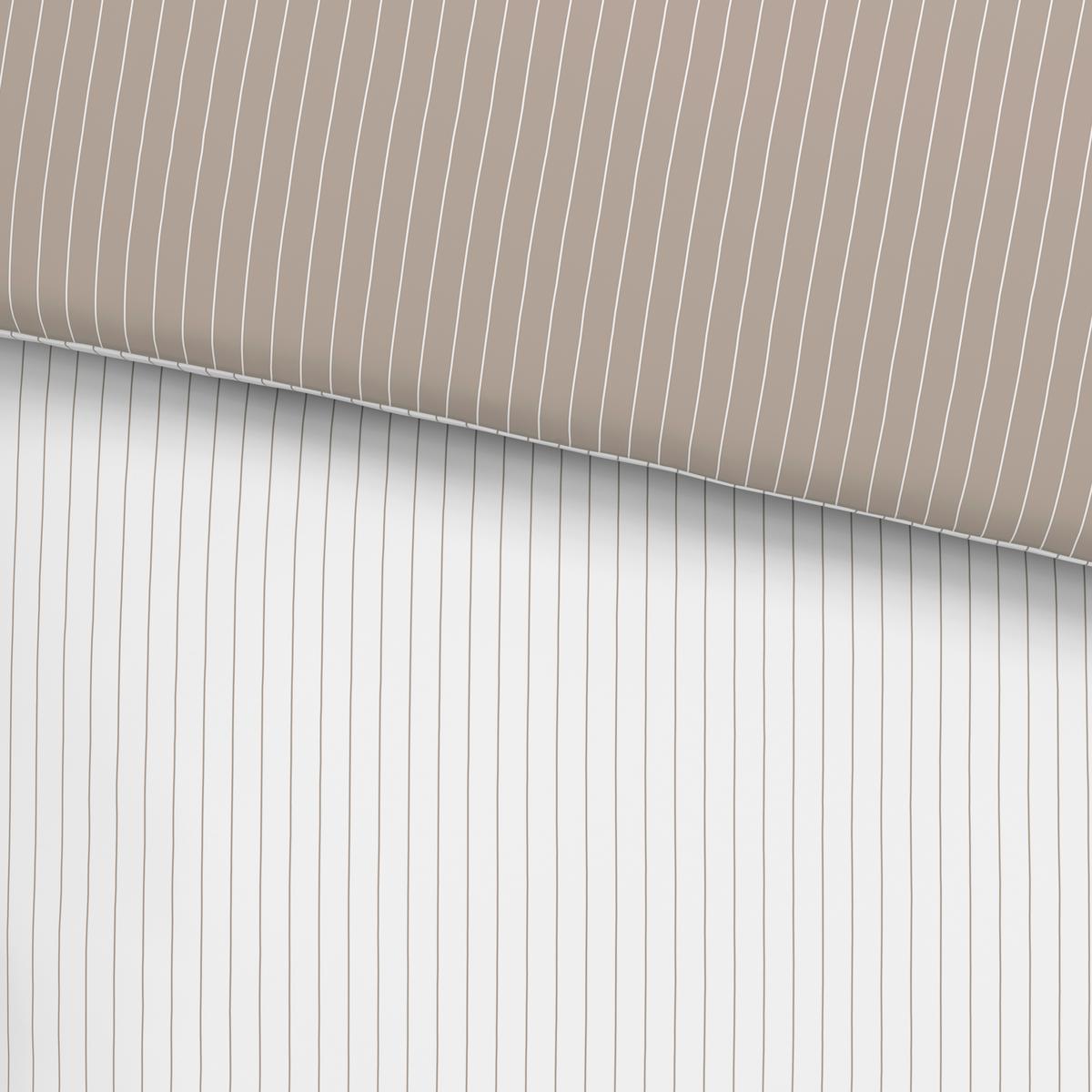 BETTWÄSCHESET TWILL STREIF - Weiss/Beige, Modern, Textil (160/210cm) - Mömax