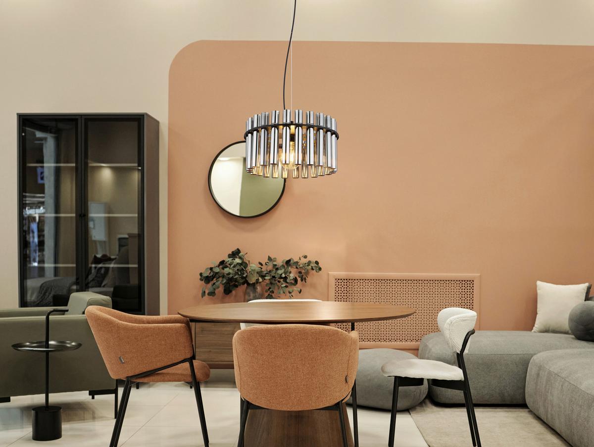 Viseća Svjetiljka Gorley Ii - siva/crna, Design, staklo/metal (38/120cm) - Globo