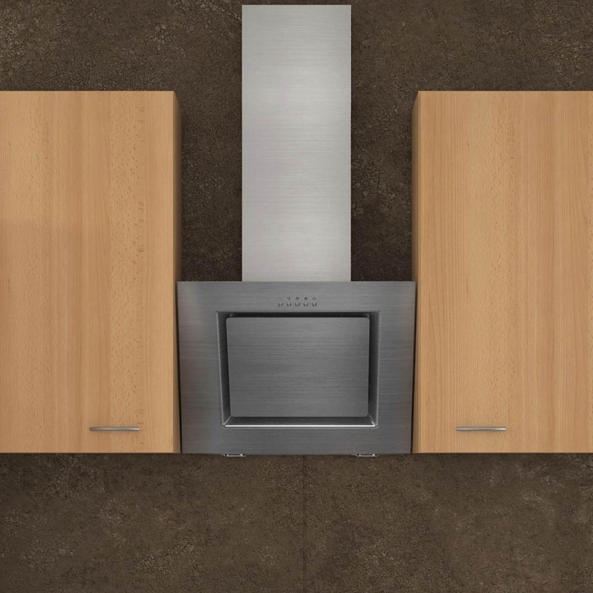 Kuhinjski Blok Z Aparati Nano, Barva Bukve - barve nerjavečega jekla/barve bukve, Moderno, umetna masa/steklo (280cm) - FlexWell