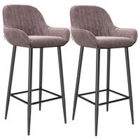 PLAYBOY Barhocker Marilyn 2er-Set Samt Rosa/Schwarz - Schwarz/Rosa, MODERN, Textil/Metall (49/100/46cm) - Playboy