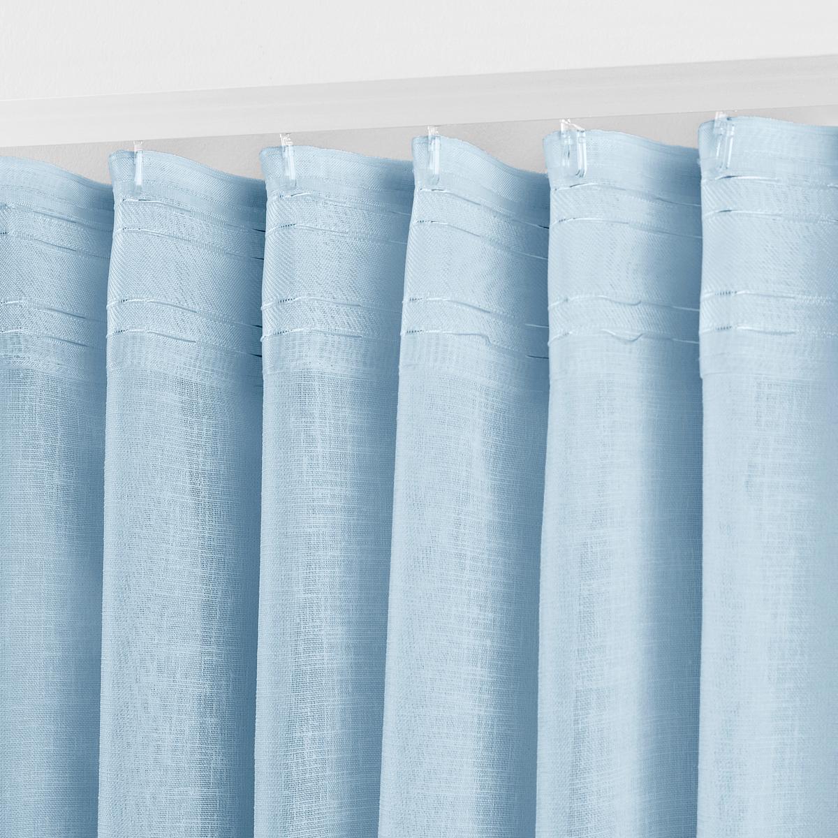 Fertigvorhang Sigrid in Jade ca.140x245cm - Blau, ROMANTIK / LANDHAUS, Textil (140/245cm) - Premium Living