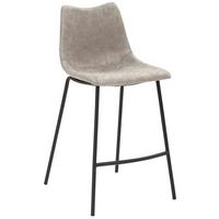 Barhocker My Solo ca. 49x100 cm Hellgrau - Hellgrau/Schwarz, KONVENTIONELL, Textil/Metall (49/99,5/55cm) - MID.YOU