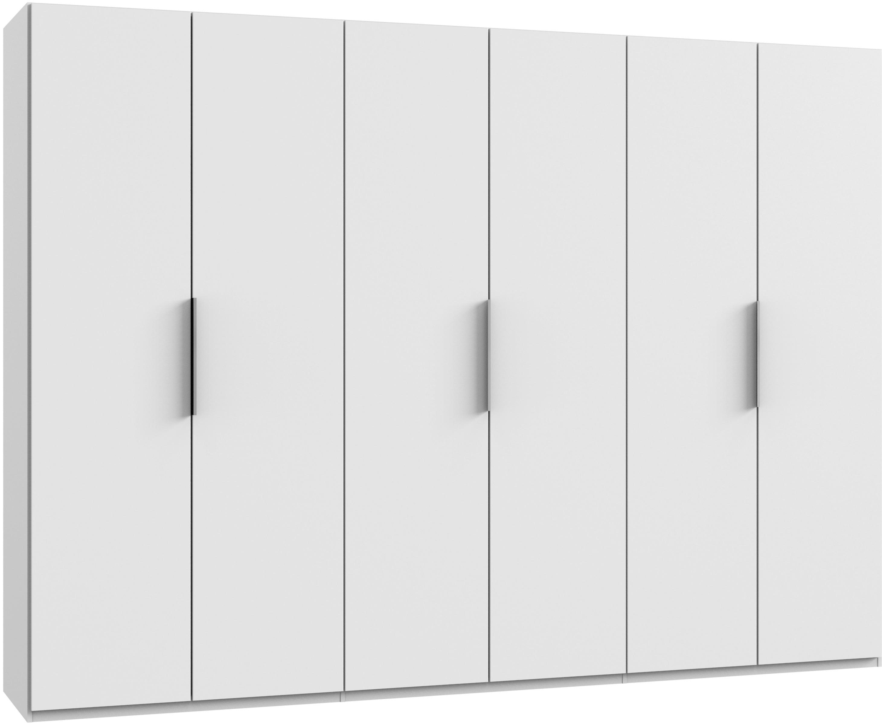Drehtürenschrank Level 36A ca. 300x216x58 cm Weiß - Chromfarben/Weiß, MODERN, Holzwerkstoff (300/216/58cm) - MID.YOU