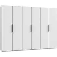Drehtürenschrank Level 36A ca. 300x216x58 cm Weiß - Chromfarben/Weiß, MODERN, Holzwerkstoff (300/216/58cm) - MID.YOU