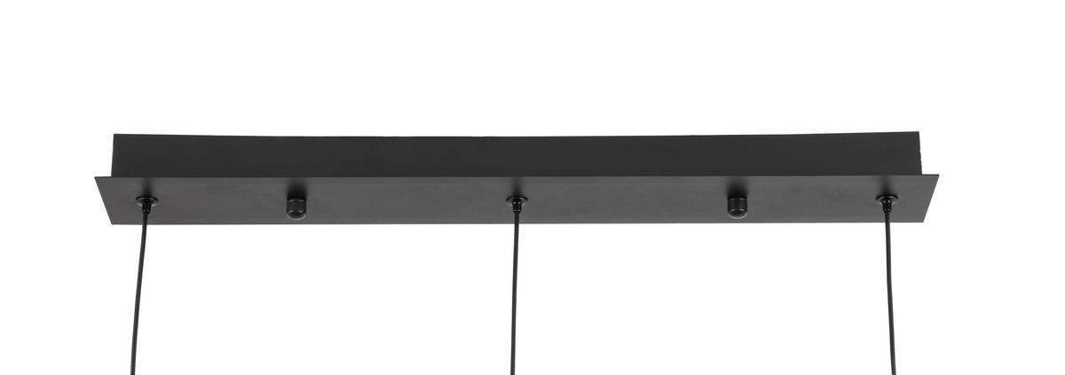 Lampă suspendată cu LED WILM - alb/negru, Modern, plastic/metal (65/15/120cm) - Modern Living