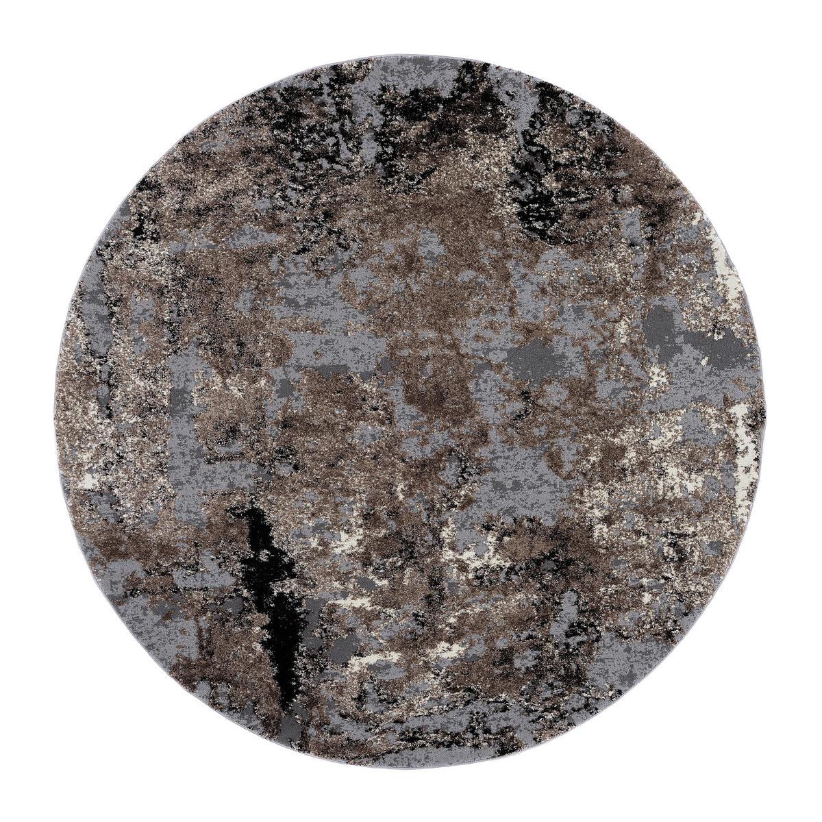 Webteppich Timeline Quantum Braun/Beige Ø ca. 240cm - Beige/Braun, Design, Textil (240cm) - Novel