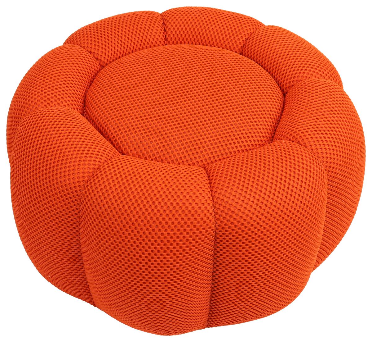 Hocker Flower in Meshstoff Orange - Orange, LIFESTYLE, Holz/Holzwerkstoff (58/58/31cm) - Mömax